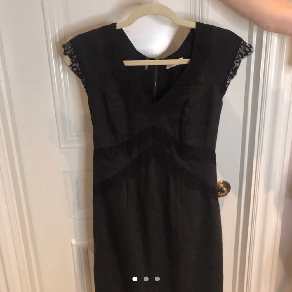 Rebecca Taylor Black Lace Detail Dress